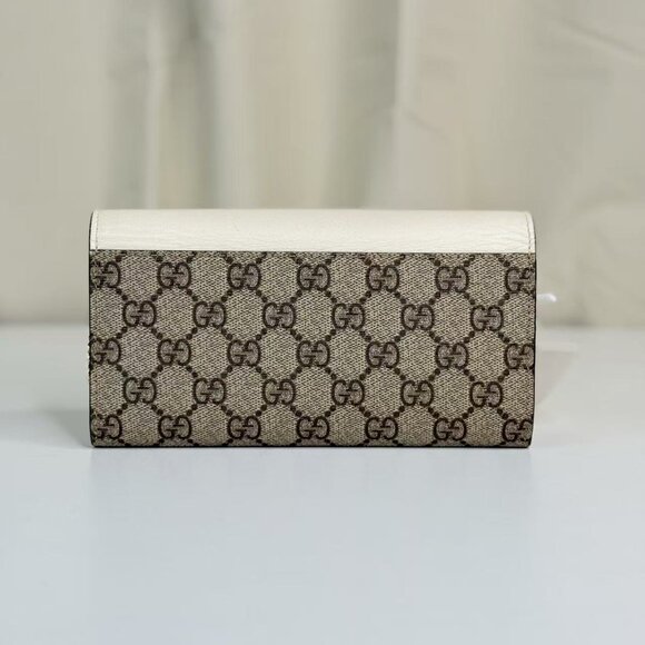 Gucci GG Logo Supreme Padlock Shoulder Bag White & Beige with Gold Hardware - Picture 2 of 8